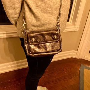 Metallic Silver Coach purse